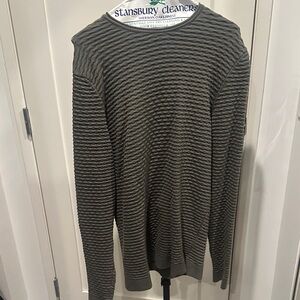 Topman Dark Green Textured Long Sleeve Shirt